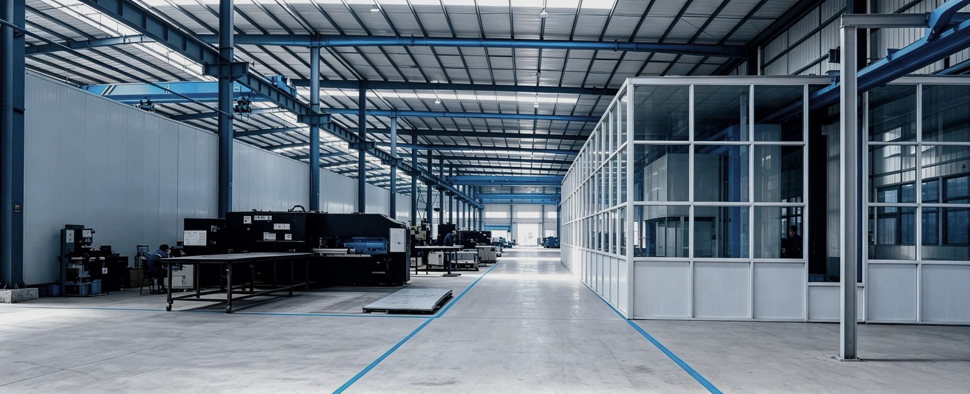 Precision fabrication area inside the factory