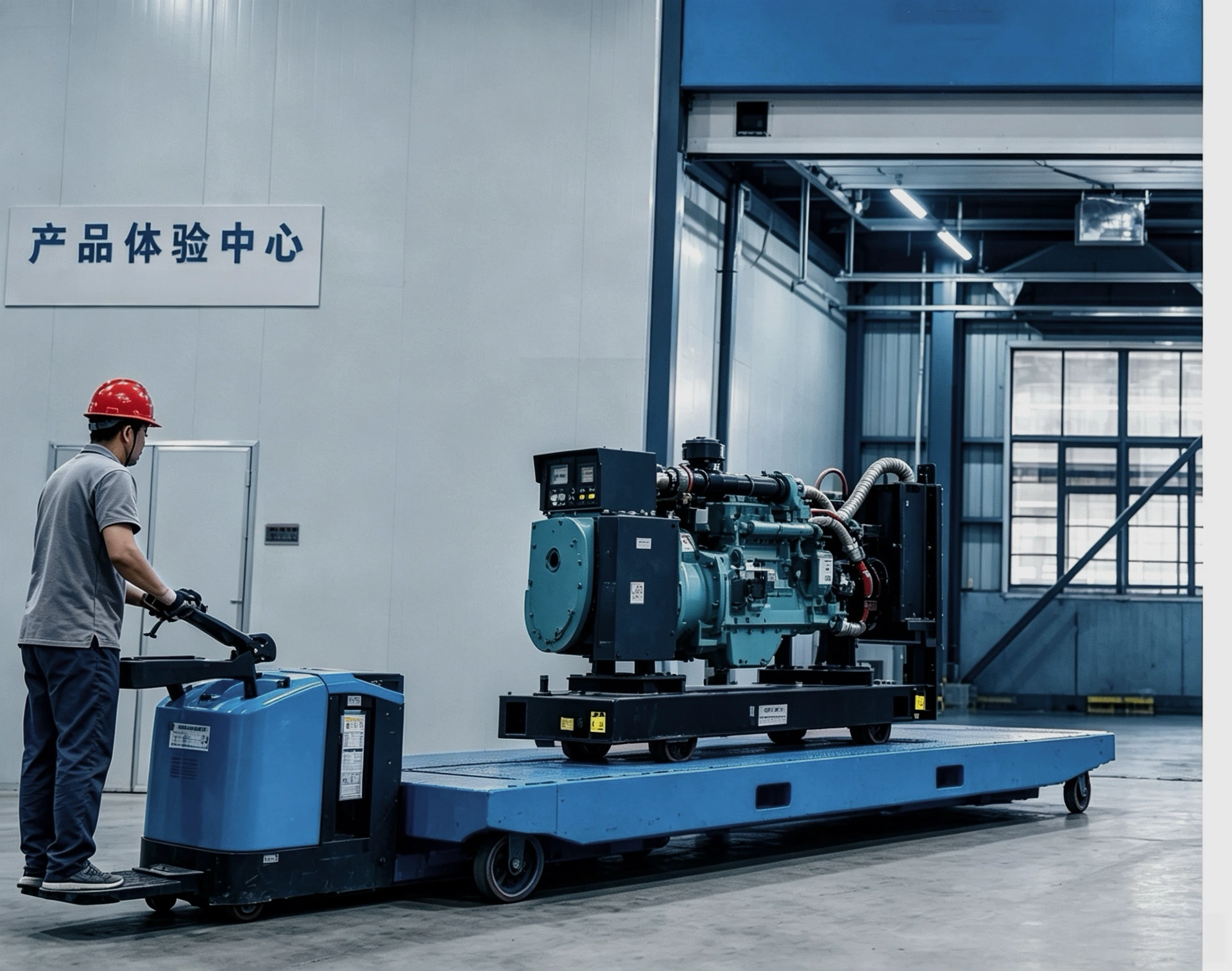Generator set entering the product experience and testing center