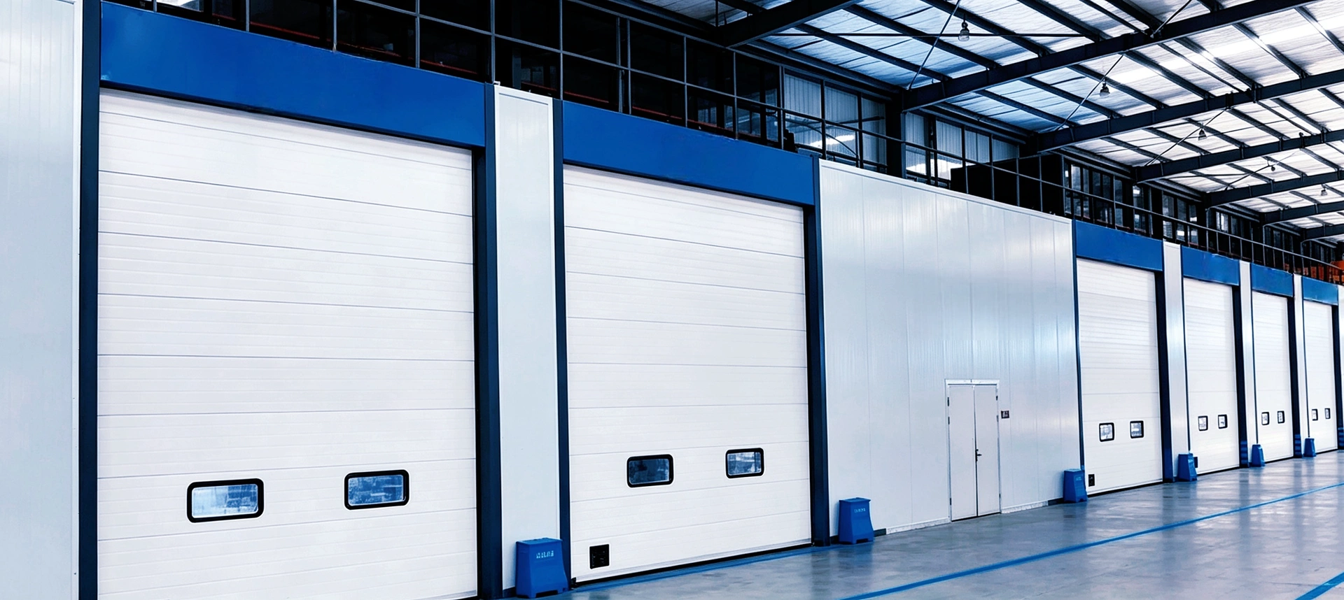 Controlled independent work bays inside the factory